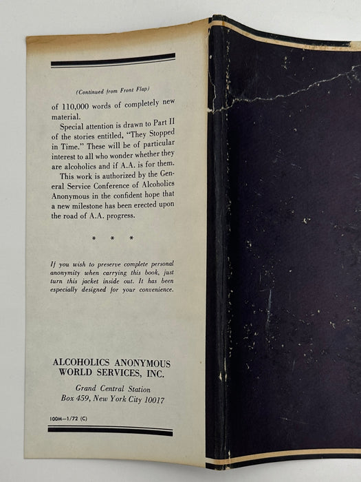 Alcoholics Anonymous 2nd Edition 13th Printing from 1972