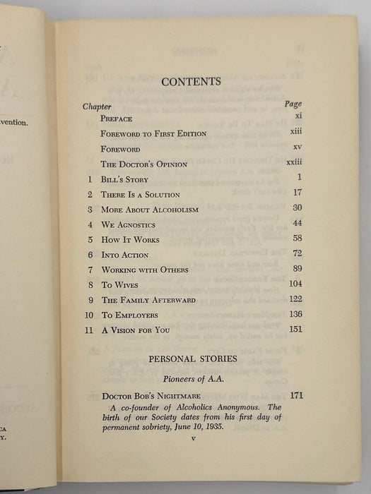 Alcoholics Anonymous Second Edition First Printing from 1955 - RDJ Recovery Collectibles
