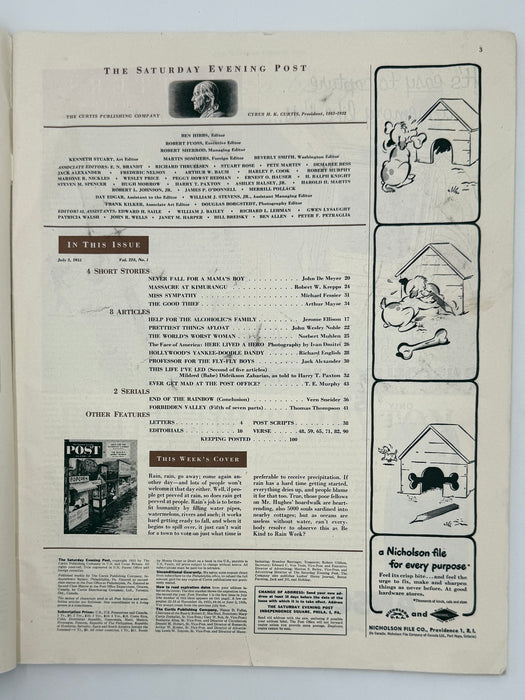 Saturday Evening Post from July 2, 1955 - Help for the Alcoholic’s Family