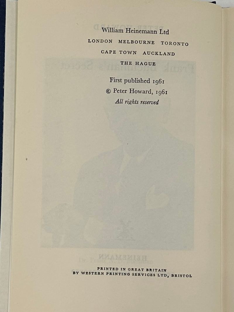 Frank Buchman’s Secret by Peter Howard - 1961 Recovery Collectibles