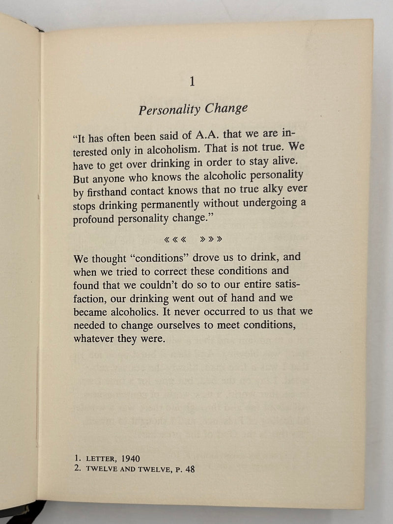 Signed by Bill W. - The AA Way of Life - Second Printing 1967 - ODJ
