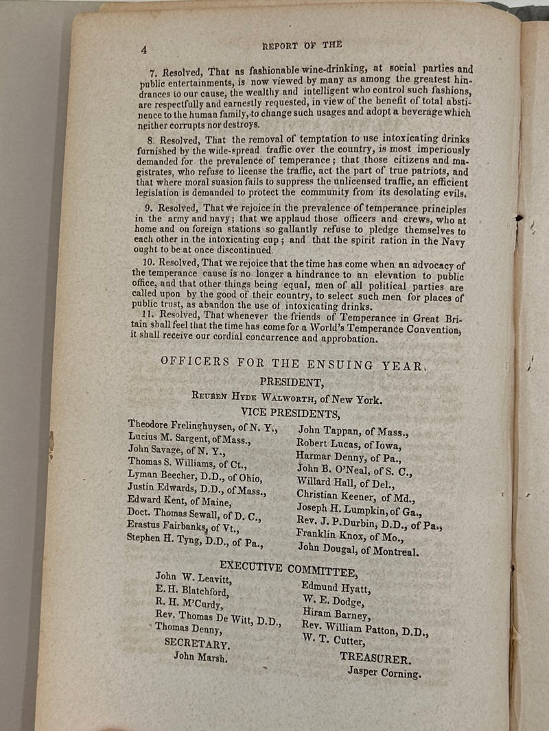 Report of the Executive Committee of the American Temperance Union - 1844