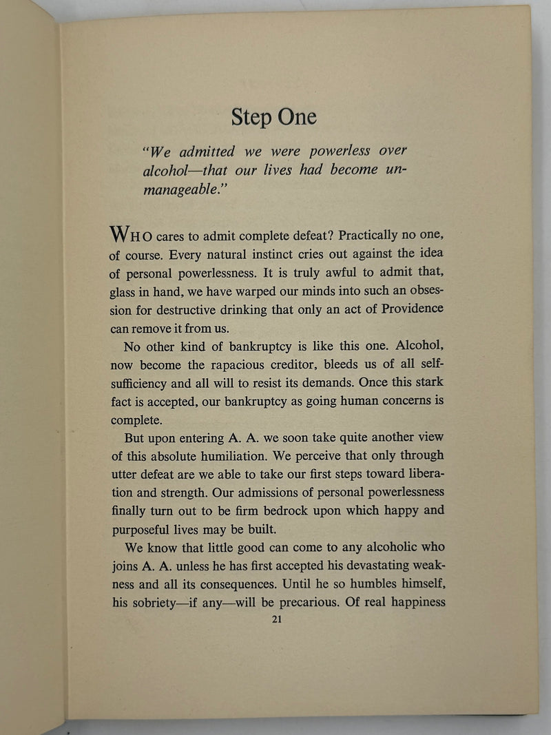 Twelve Steps and Twelve Traditions - First Printing from Great Britain