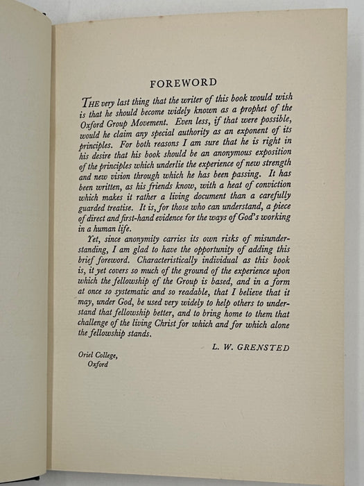 What is The Oxford Group? - Fourth Printing from 1935 West Coast Collection