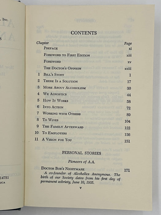 Alcoholics Anonymous 2nd Edition 13th Printing from 1972 - ODJ Recovery Collectibles