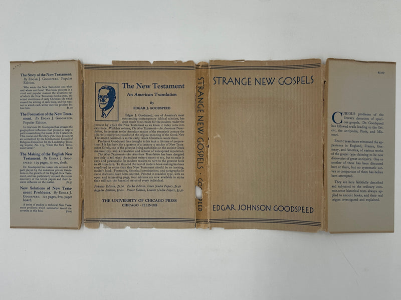 Strange New Gospels by Edgar Johnson Goodspeed from 1931 with the original dust jacket Recovery Collectibles