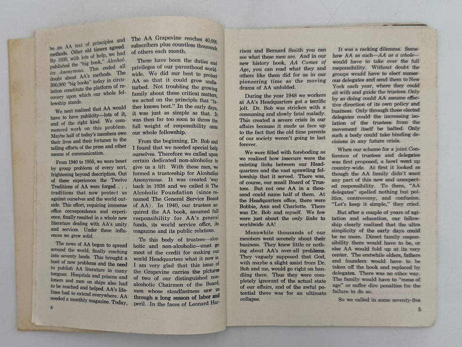 AA Grapevine from April 1958 - Guardian of AA by Bill