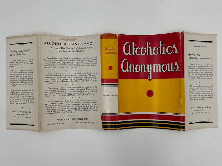 Alcoholics Anonymous First Edition 13th Printing from 1950 - ODJ