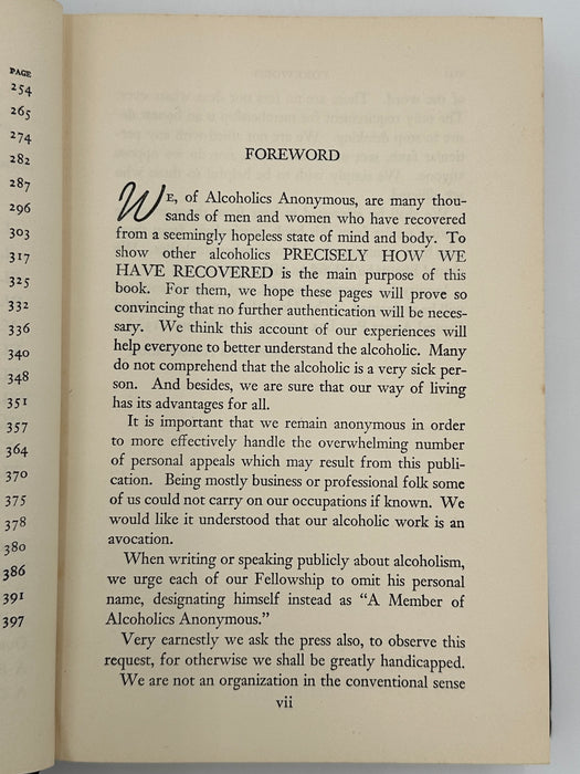 Alcoholics Anonymous First Edition 13th Printing from 1950 - ODJ Recovery Collectibles