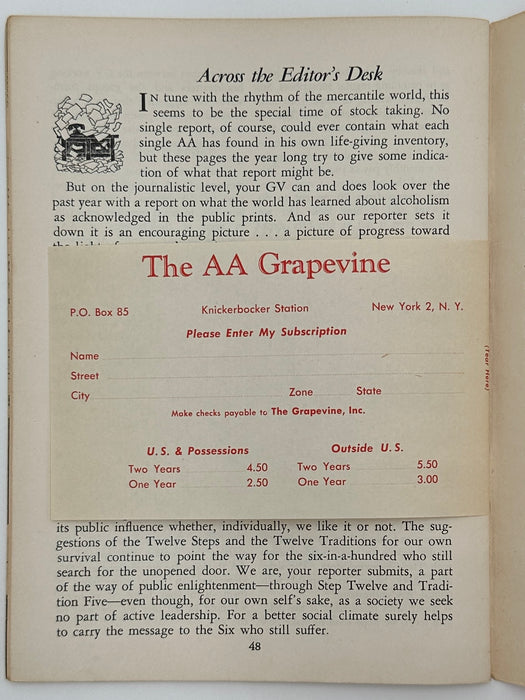 AA Grapevine from February 1956