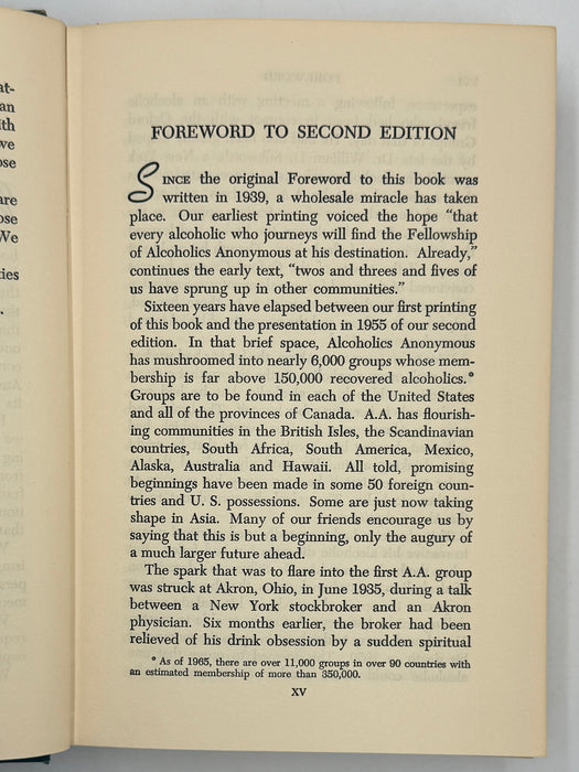 Alcoholics Anonymous Second Edition 7th Printing from 1965 - ODJ