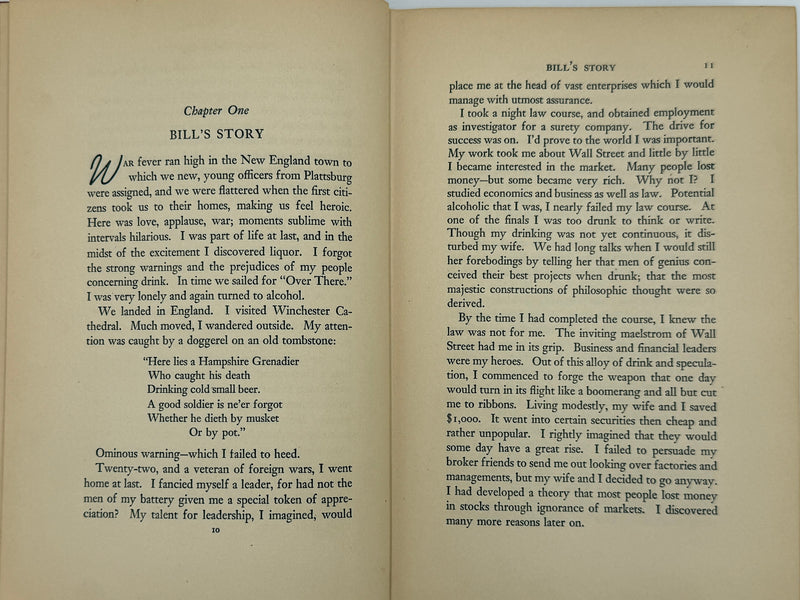 Alcoholics Anonymous (Big Book) — First Edition, First Printing (April 1939)