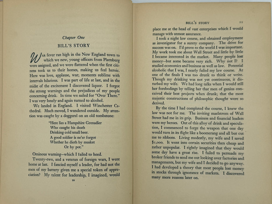 Alcoholics Anonymous (Big Book) — First Edition, First Printing (April 1939)