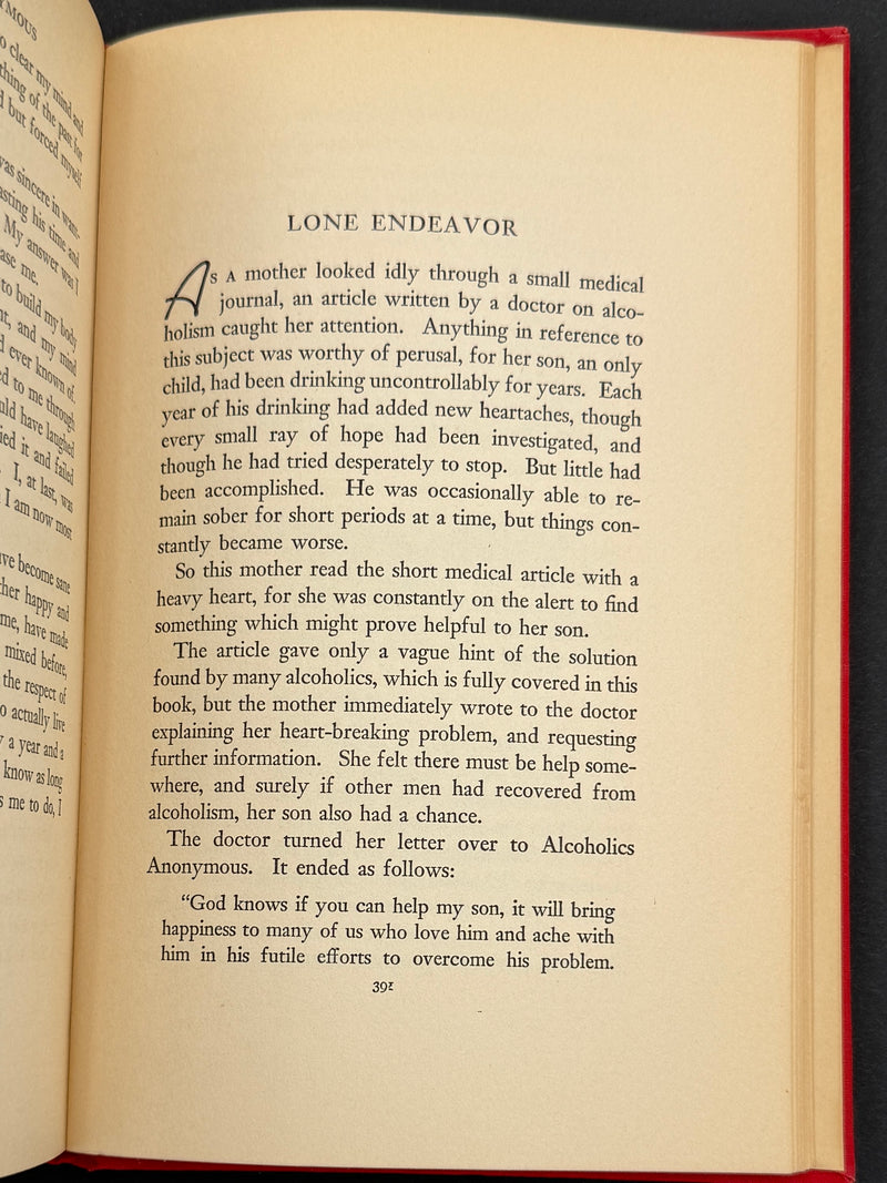 Alcoholics Anonymous — First Edition, First Printing | April 1939