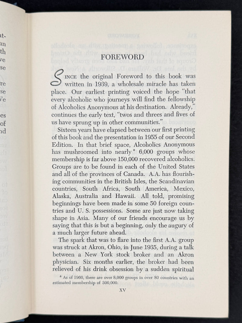 Alcoholics Anonymous — Second Edition, Fourth Printing (1960)