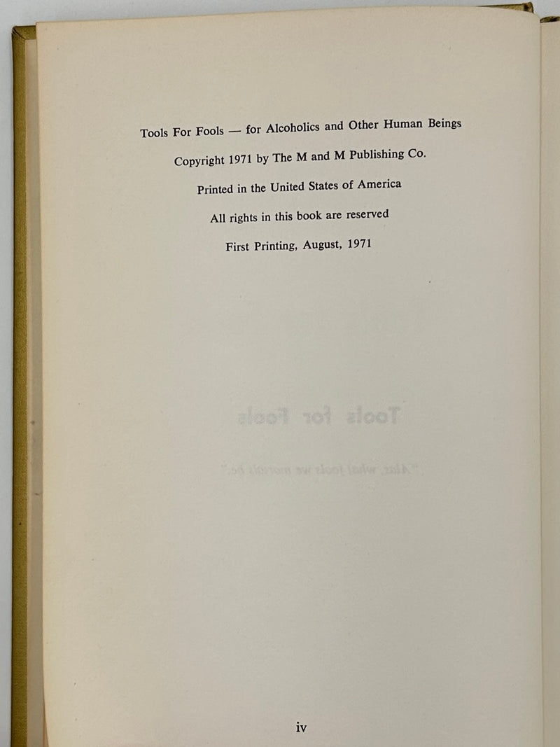 Tools for Fools by William M. - First Printing from 1971