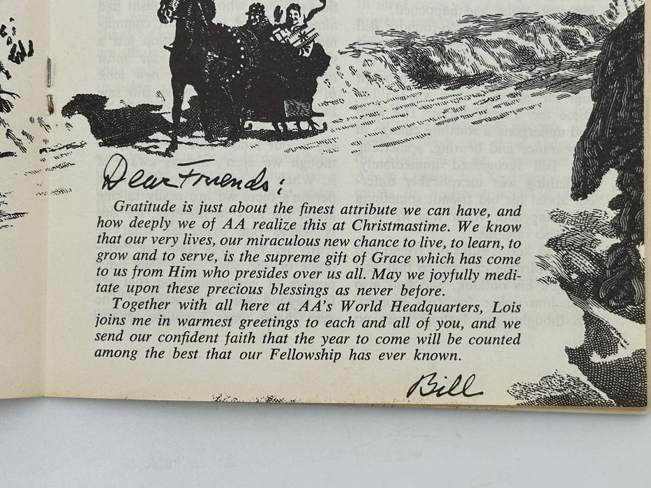 AA Grapevine from December 1963 - Christmas Greeting from Bill