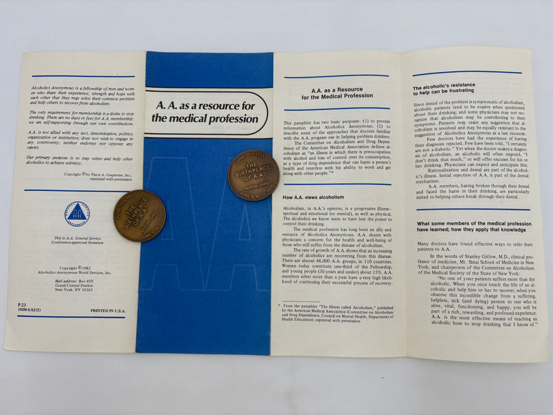 A.A. as a resource for the medical profession - 1982