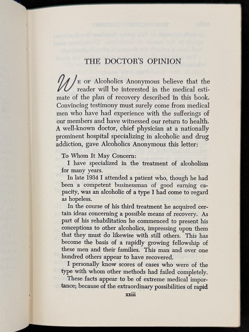 1976 Alcoholics Anonymous Big Book – Third Edition, First Printing