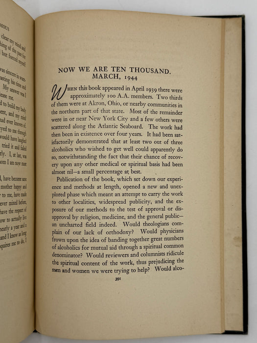 Alcoholics Anonymous First Edition 6th Printing from 1944 with ODJ