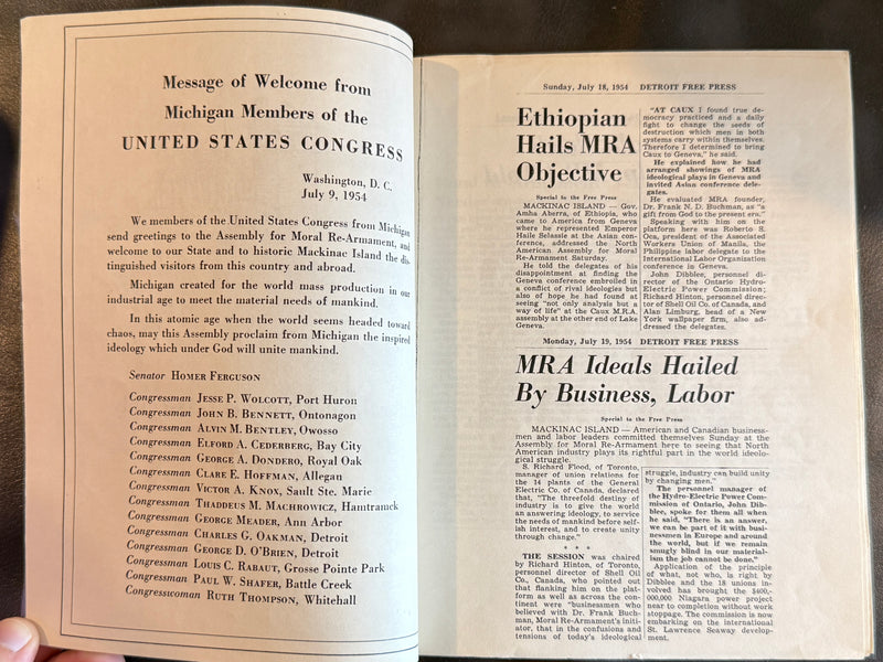 Moral Re-Armament Assembly — Mackinac Island, Michigan — July–September 1954
