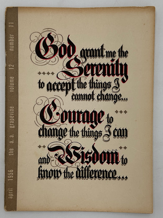 AA Grapevine from April 1956 - Serenity Prayer