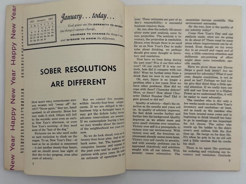 AA Grapevine January 1957 - Happy New Year