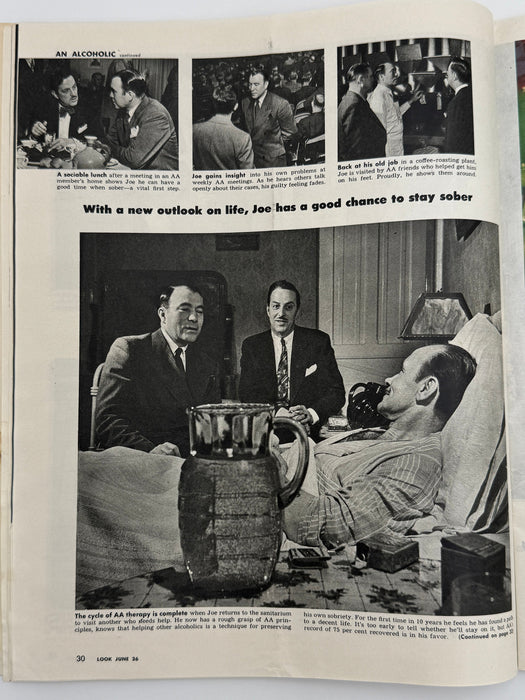 Look Magazine from June 1945 - Case History of an Alcoholic Recovery Collectibles