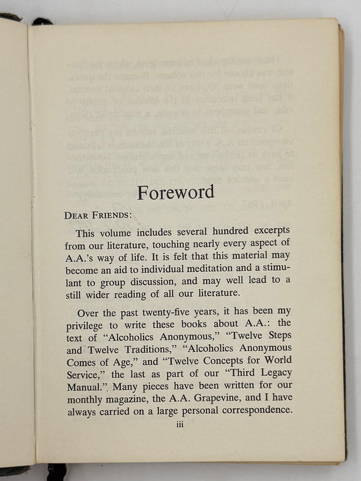 The AA Way of Life - First Printing from 1967 - RDJ