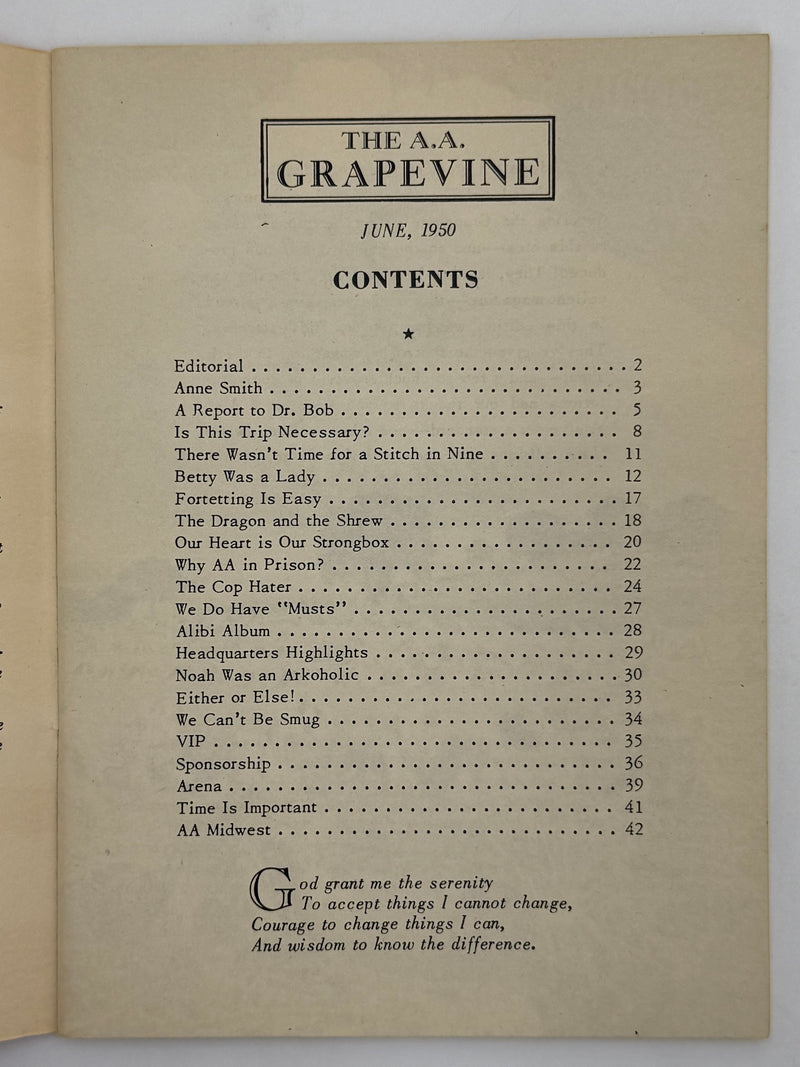 A.A. Grapevine — June 1950 (Midwest Issue) — Anne Smith