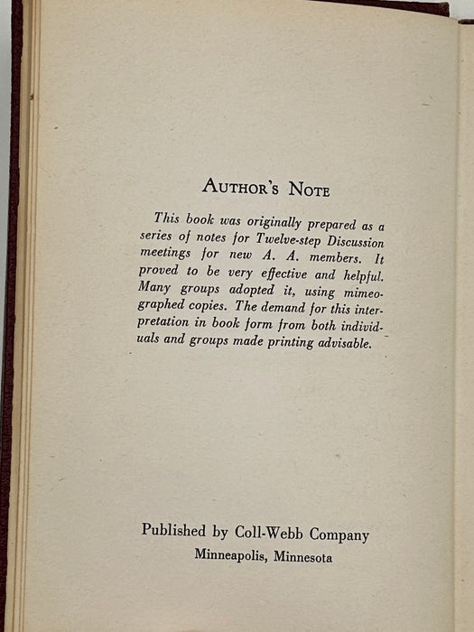 An Interpretation Of The Twelve Steps of the Alcoholics Anonymous Program - First Printing from 1946 West Coast Collection