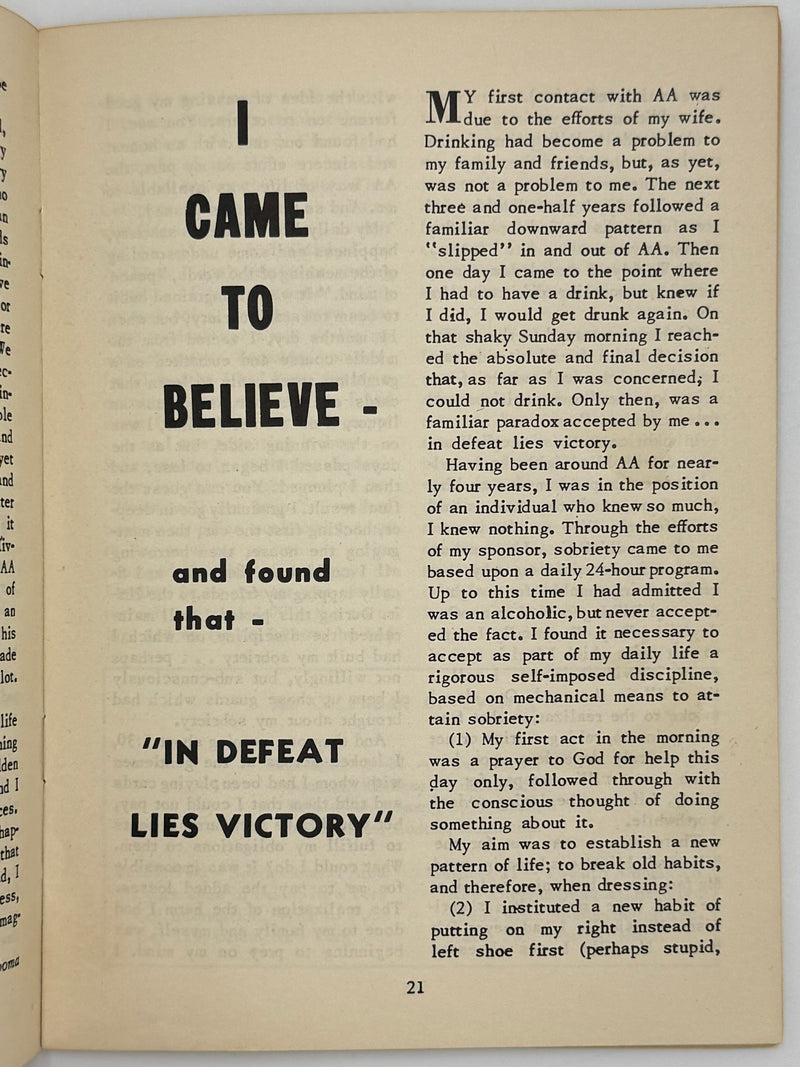 AA Grapevine from August 1952