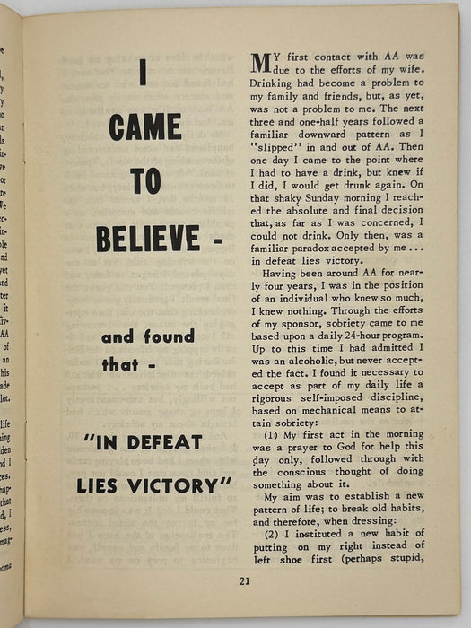 AA Grapevine from August 1952