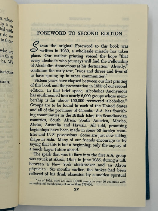 Alcoholics Anonymous Second Edition Big Book 14th Printing from 1973 - ODJ