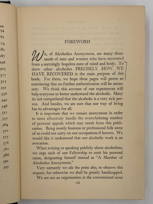 Alcoholics Anonymous First Edition 16th Printing from 1954 with ODJ