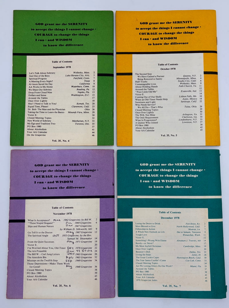 AA Grapevine Complete Set 1978