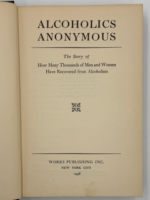 Alcoholics Anonymous First Edition 12th Printing from 1948 - ODJ
