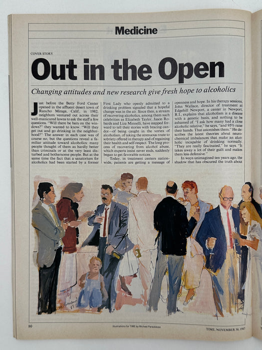 Time Magazine from November 1987 - Out in the Open