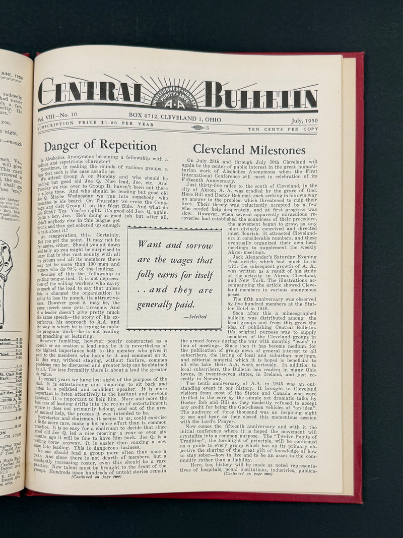 The Cleveland Central Bulletin Collection — Original Bound Volumes, 1942–1962