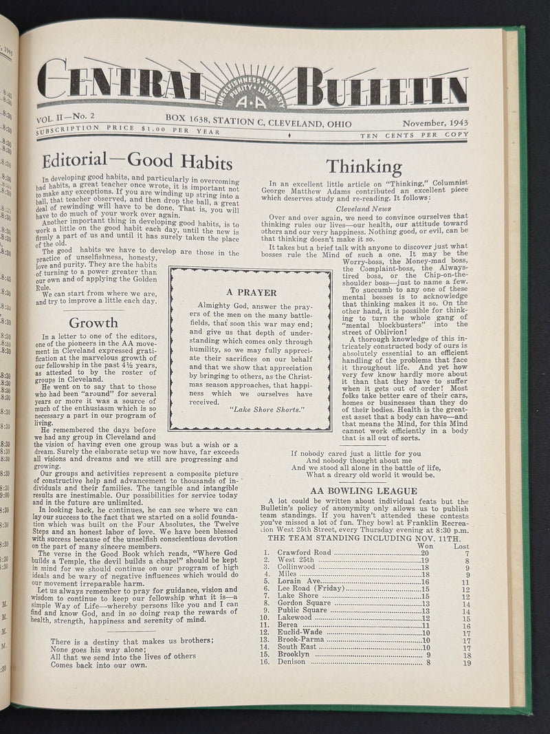 The Cleveland Central Bulletin Collection — Original Bound Volumes, 1942–1962