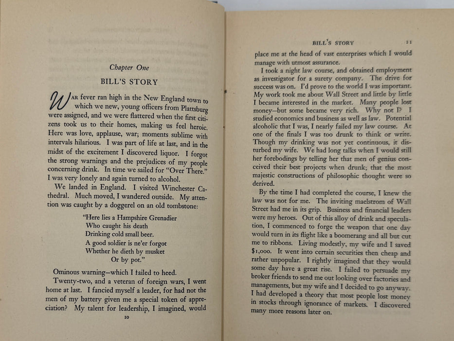 Alcoholics Anonymous — First Edition, Third Printing (June 1942) - Light Blue Cloth Variant With Original Dust Jacket