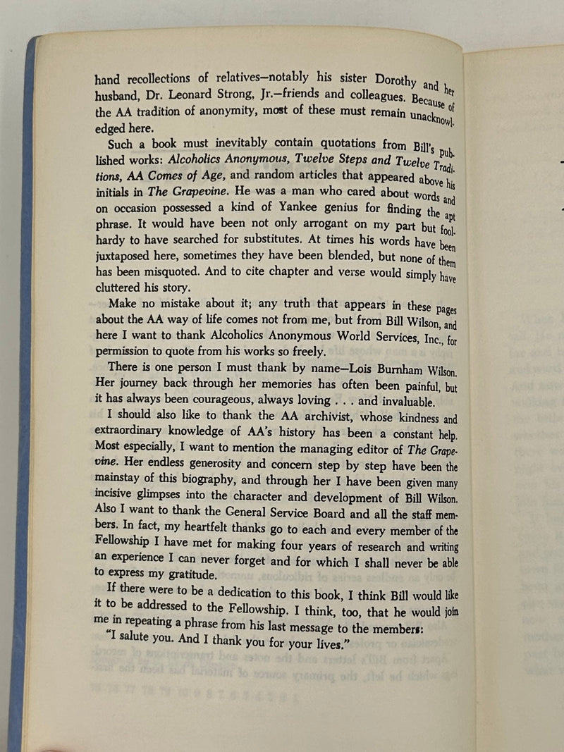 Uncorrected Proof of Bill W. by Robert Thomsen - from 1975 (Copy) Recovery Collectibles
