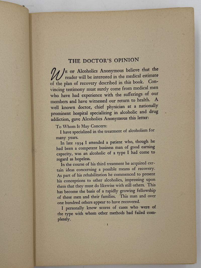 Alcoholics Anonymous Extremely RARE First Edition 7th Printing Big Book from 1945 - RDJ