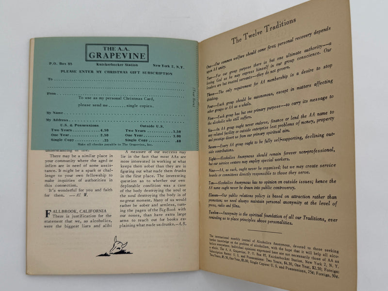 AA Grapevine from October 1950 - Far West Issue Recovery Collectibles