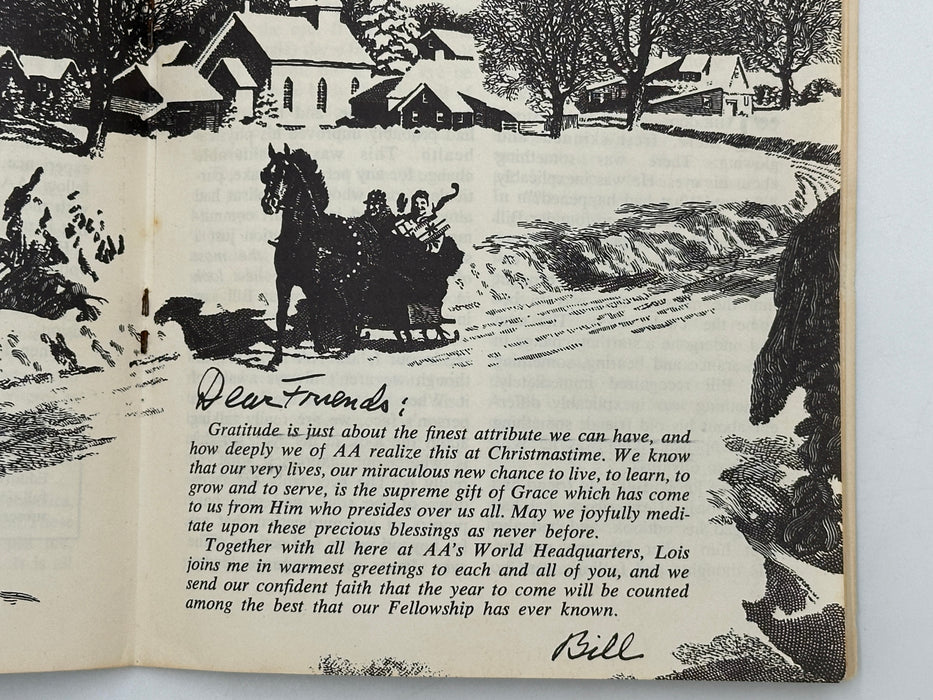 AA Grapevine - December 1963 - Christmas Greeting from Bill