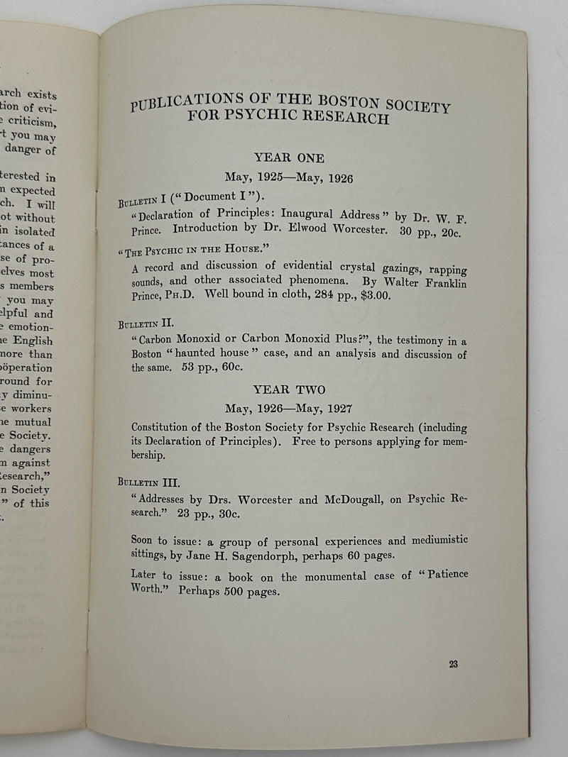 Addresses by Drs. Worcester and McDougall - 1926