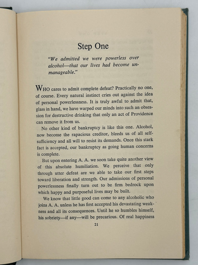 Twelve Steps and Twelve Traditions Second Printing — Original Dust Jacket