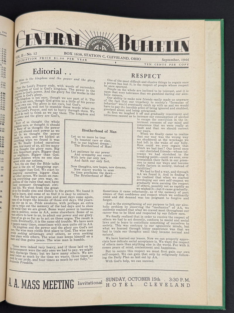 The Cleveland Central Bulletin Collection — Original Bound Volumes, 1942–1962