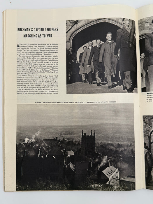 Life Magazine from February 15, 1937 - Buchman’s Oxford Groupers Marching As To War