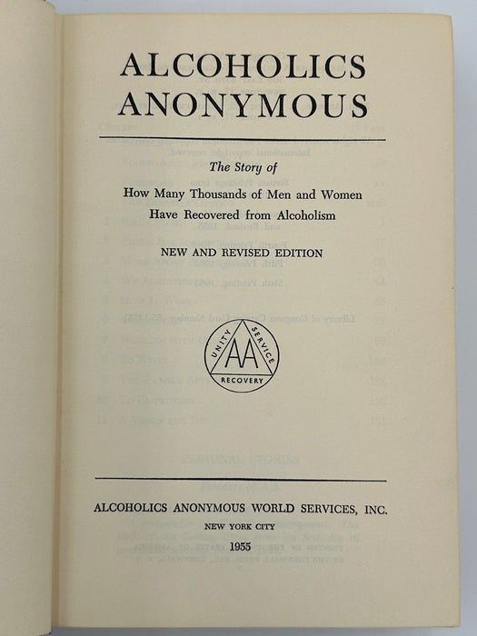 Alcoholics Anonymous Second Edition 6th Printing from 1963 - ODJ Recovery Collectibles